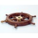 15" Deluxe Wood and Brass Ship Wheel